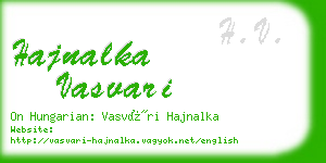 hajnalka vasvari business card